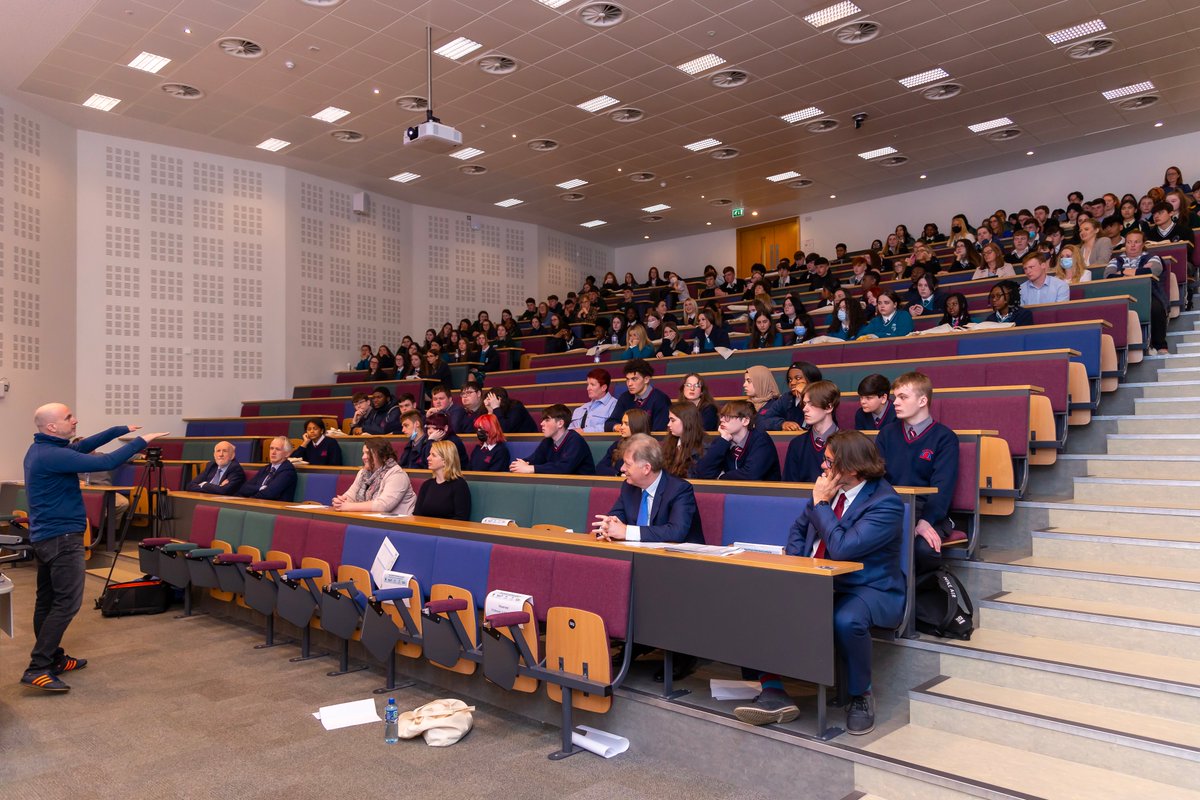 ucddublin's tweet photo. 🔵🟡 This week we welcomed over 700 fifth-year students from DEIS schools nationally and their teachers to @ucdscience for the UCD/@Zurich_Irl Power 2 Progress out reach day. https://t.co/Ry6E8LFqlF