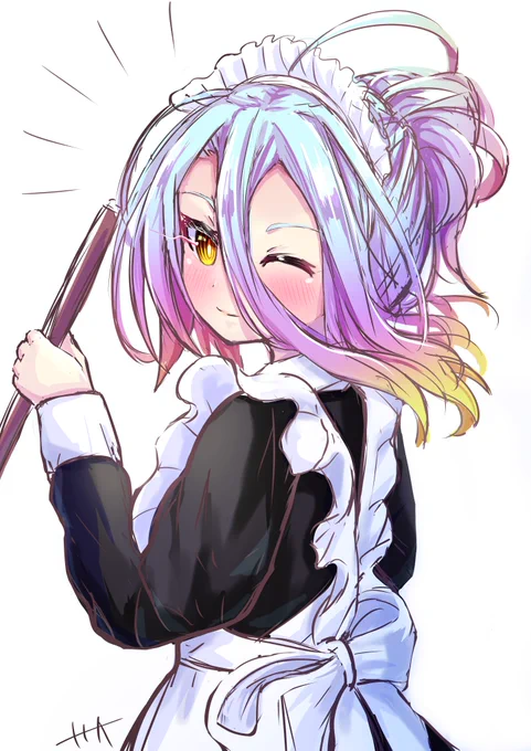 #メイドの日

1日遅れだけど推しのメイド姿が見たかったから描いた!

…メイドっていいよね!

#ノゲノラ 
#イラスト 