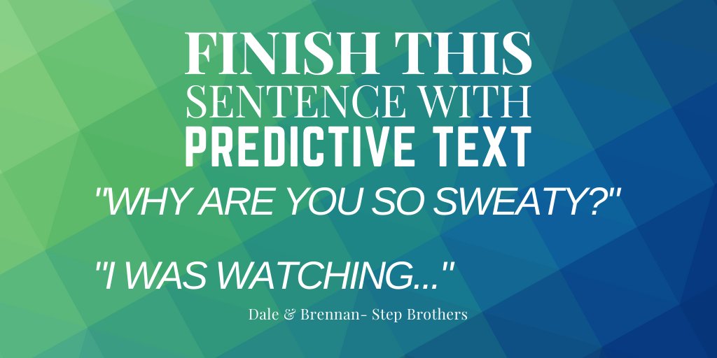 Nerd_Party_Crew's tweet photo. Whatcha Say Wednesday

Let's have some fun

Why are you so sweaty?
I was watching...

#nerdparty #predictivetext #fun #stepbrothers #willferrell #johncreilly https://t.co/l5J7s8oYG3