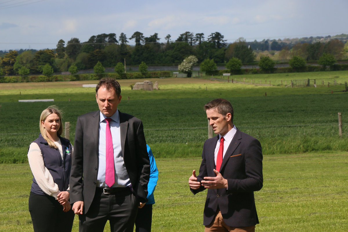 ucdagfood's tweet photo. The #SmartGrass project @ucdlyonsfarm has commenced a national shift in grassland farming, enhancing productivity while also protecting the environment & climate. Prof. Tommy Boland & Prof. Helen Sheridan share their latest research results with @McConalogue https://t.co/vND6prCgB8