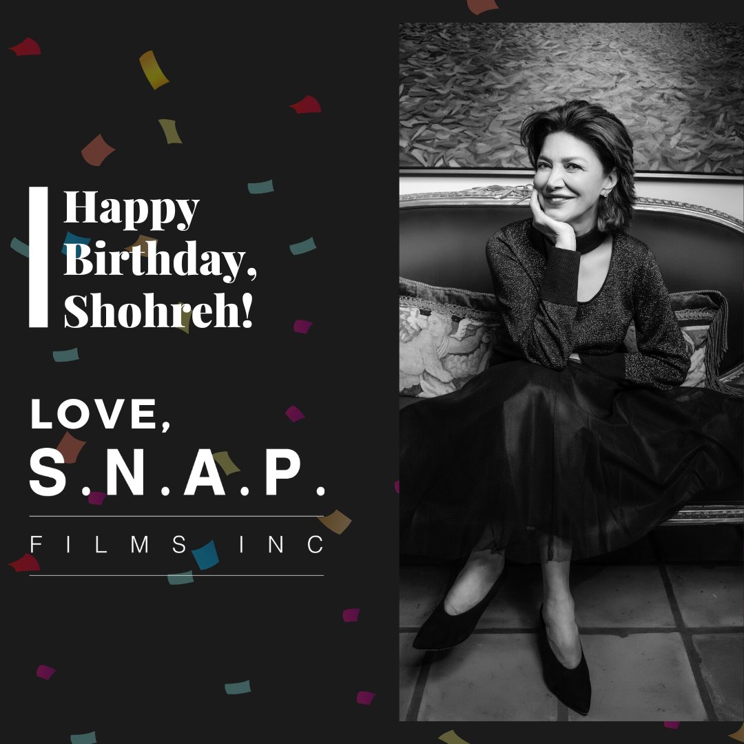 snapfilmsinc's tweet photo. Happy Birthday to Oscar-nominated actress, #TheCuban star, and incredible #CreativityUnleashed guest, @SAghdashloo! https://t.co/mP84k34M38