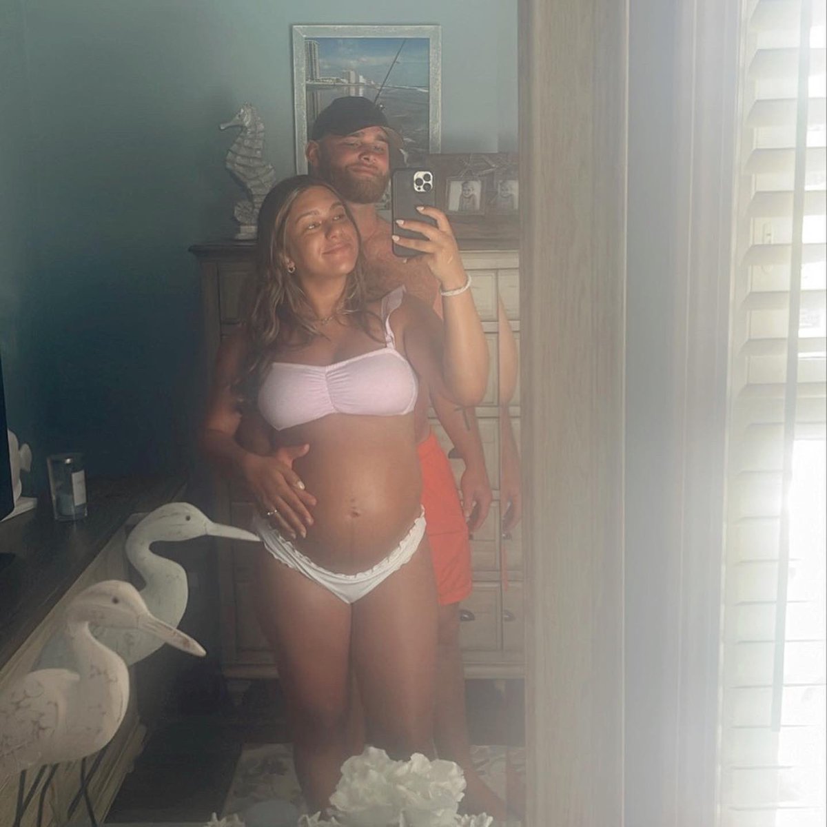 aflo_7's tweet photo. Haven’t been on twitter since like last year, but just documenting that we may be having a baby next month… 🥰 K, logging off. @ScoutMcF2 https://t.co/8OoV2aooMa