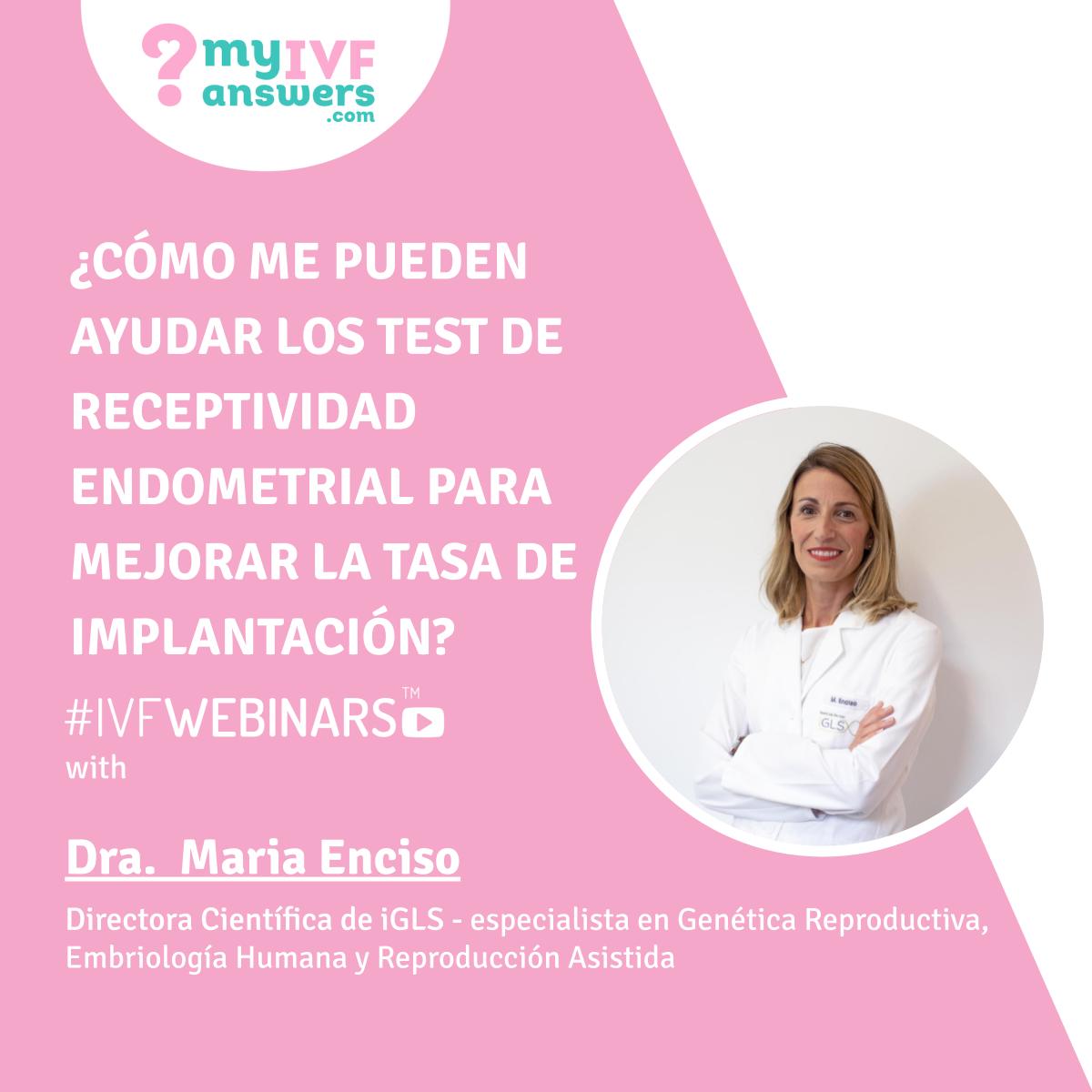 7calamidades's tweet photo. Hoy a las 18:00h a través de la plataforma #clickmeeting hablaremos de los test ERA con la Dra. María Enciso, Directora Científica (CSO) de iGLS, laboratorio de genética reproductiva experto en servicios de diagnóstico genético avanzados. 
@EFS_society #webinar #fertilidad #ivf https://t.co/ancgF9SJak