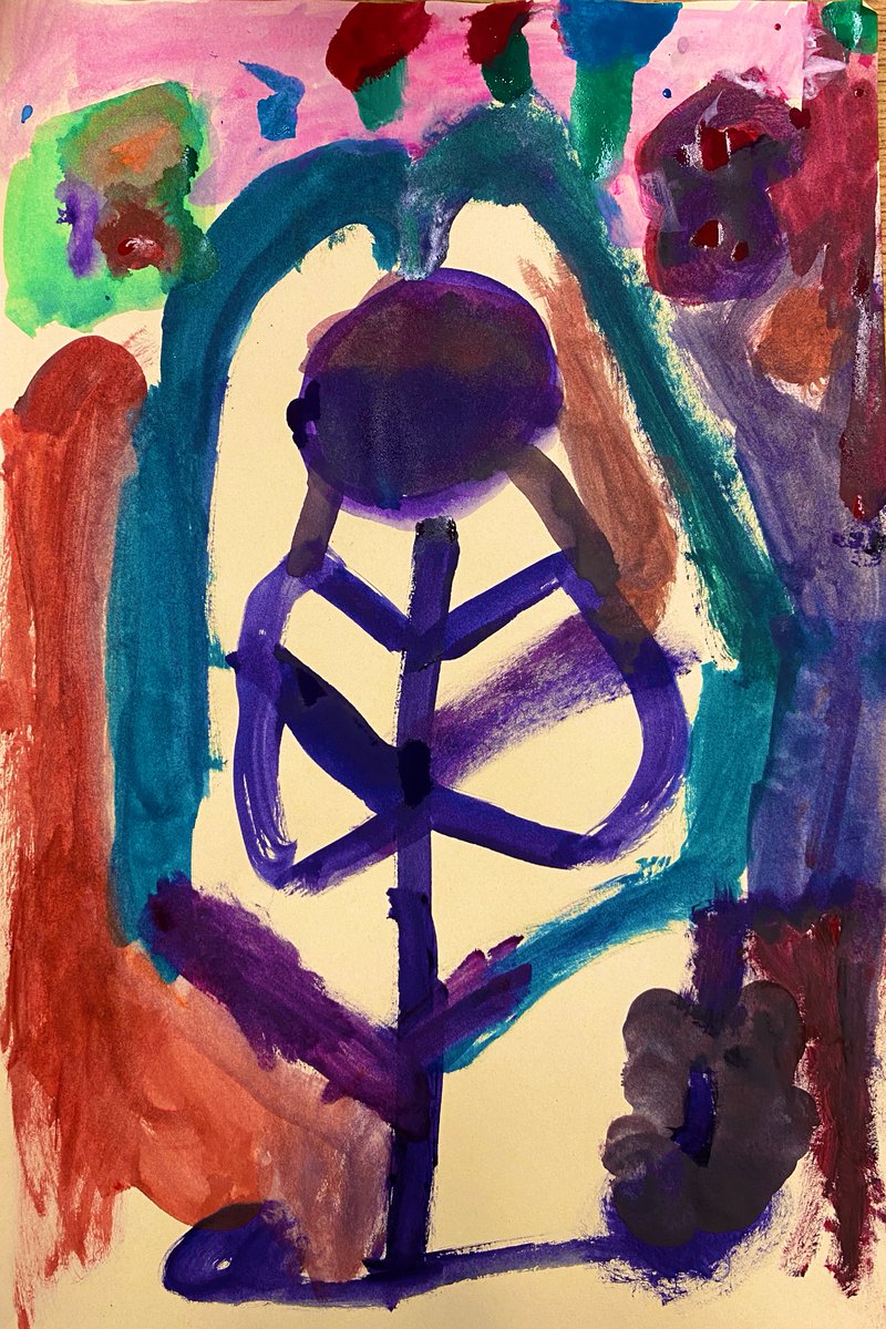 KincaidArt's tweet photo. Me: “Tell me about this piece.”
2ndGr: “…👀”
Me: “Like…did you have a design plan or did you just go with your creative flow &amp; let your brush speak through you…”
2ndGr: “The second one…what you said.”
#cobbartrocks 
#lovemyjob 
#lovemystudents
#crackingmeup https://t.co/x2JaWnQuE8