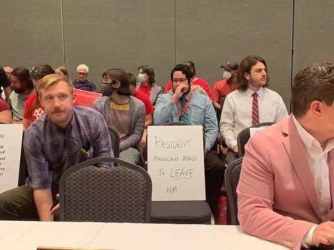 cirseiu's tweet photo. CIR members at @uofnm proudly joined fellow university workers yesterday to give public comments at the UNM Board of Regents meeting. The university works because we do and ALL workers deserve decent working conditions and a fair contract.
#weareworkers #solidarityforever https://t.co/Zlbpc5kP24