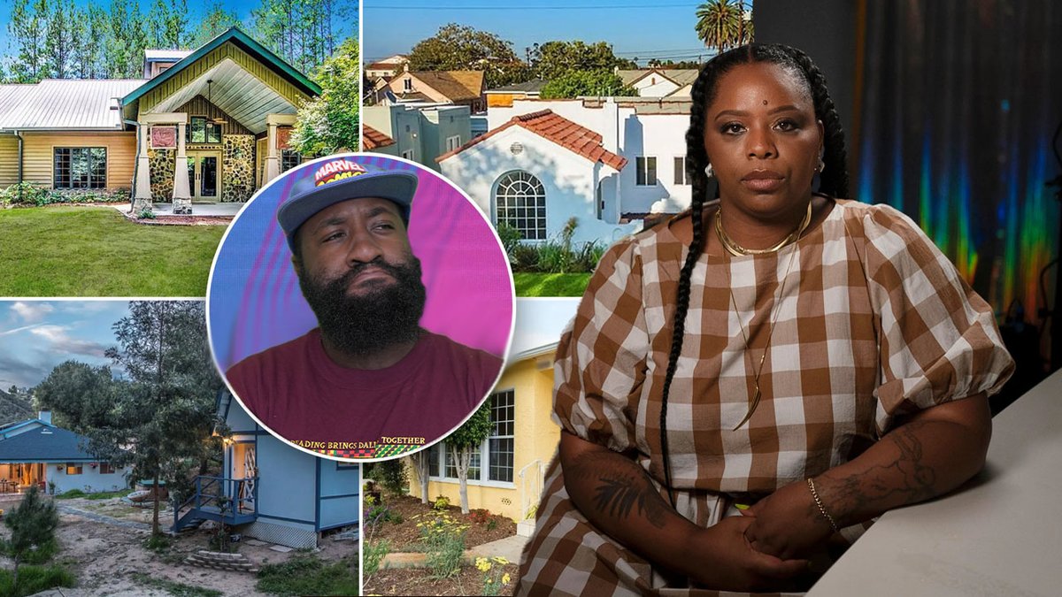 EricDJuly's tweet photo. Buy Large Mansions gets blasted again after co-founder Patrisse Cullors admits to using $6M mansion for hosting parties. BLM is a money-laundering scam and crackheads actually funded these champagne socialist race hustlers. Full clip now LIVE on YouTube! https://t.co/78WSYBeooi