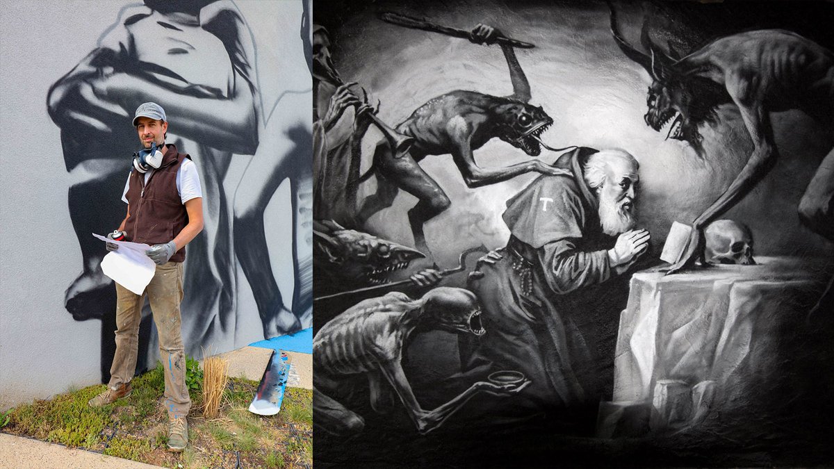 Petit focus aujourd’hui sur un ami de longue date, l’illustrateur graffeur Jean Linnhoff.
Illustrateur de métier, il travaille maintenant principalement sur la réalisation de peintures murales à la bombe aérosol.