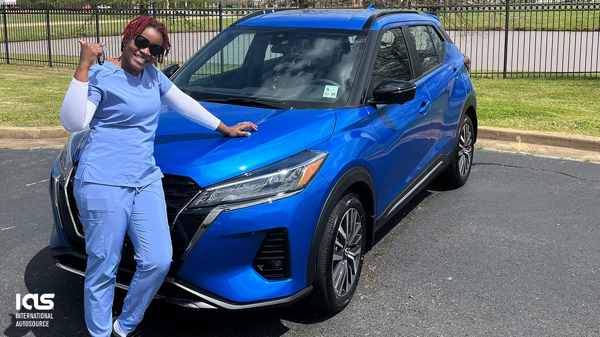 IntlAutoSource's tweet photo. See how our customer, Judy, a nurse who was relocating from Jamaica to Louisiana, was able to custom build and finance a 2022 Nissan Kick. That’s one sharp looking ride! https://t.co/zv7gOxl4qy

#expat #expatcars #expatlife #internationalautosource https://t.co/19NAly4r7d