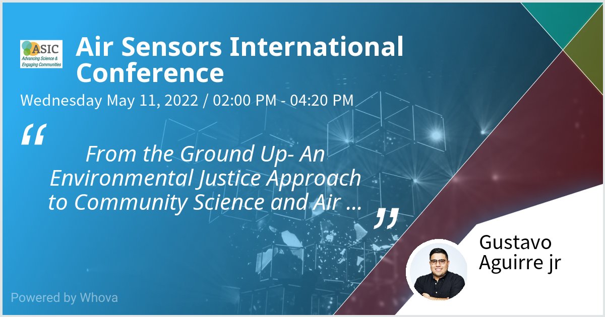 Gus_jr88's tweet image. I am speaking at Air Sensors International Conference. Please check out my talk if you&apos;re attending the event! #ASIC2022 #AirSensorsIntConf2022 #AirQualityResearchCenter - via #Whova event app