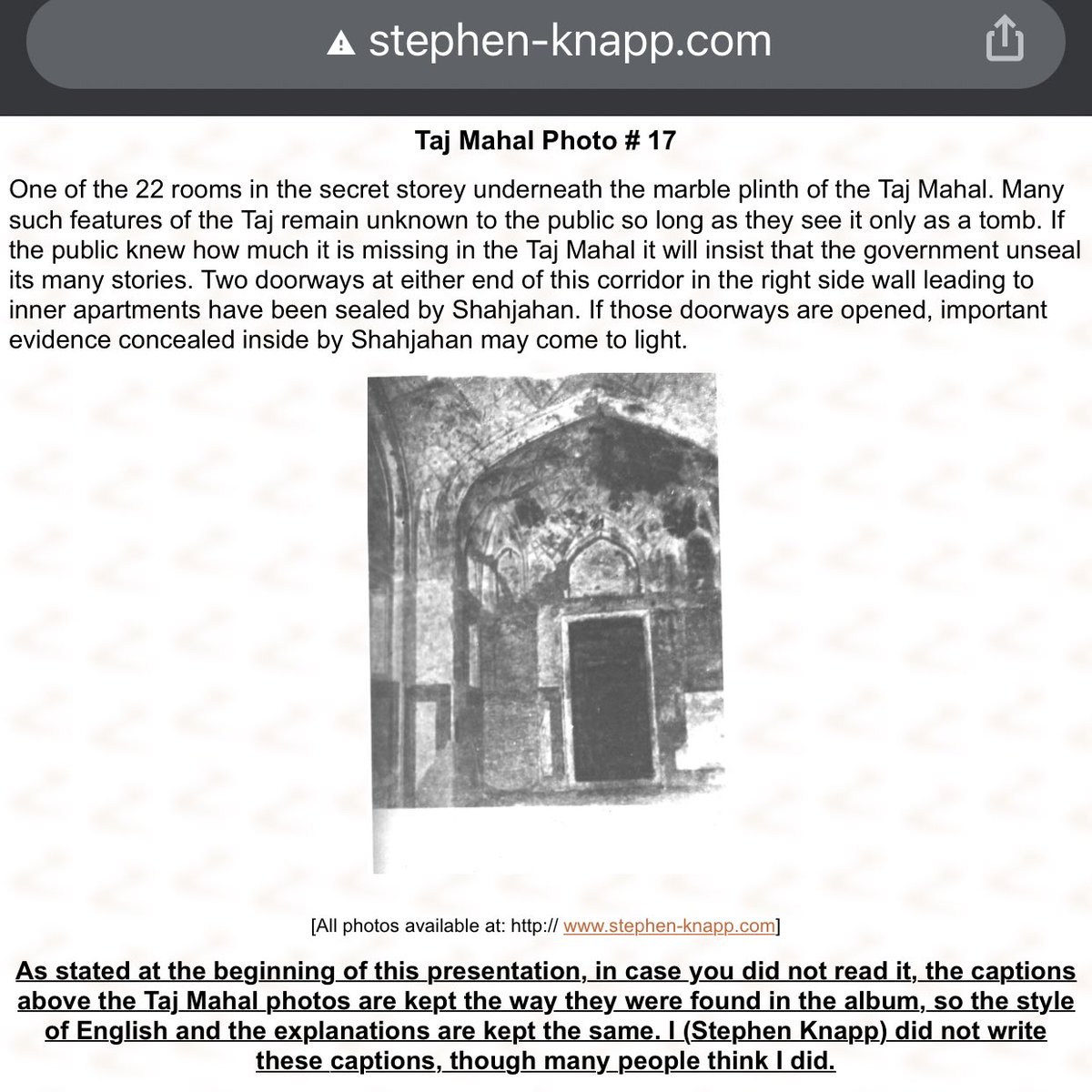 duryodan_'s tweet photo. The 22+ underground rooms in the #Tajmahal were locked by the ASI on the instruction of the then Congress govt.
- What shocking discovery did ASI make in those rooms of the Taj that they had to completely lockout❓
- What was the secular govt worried about❓
#StephenKnapp https://t.co/bHvIUqhN4n