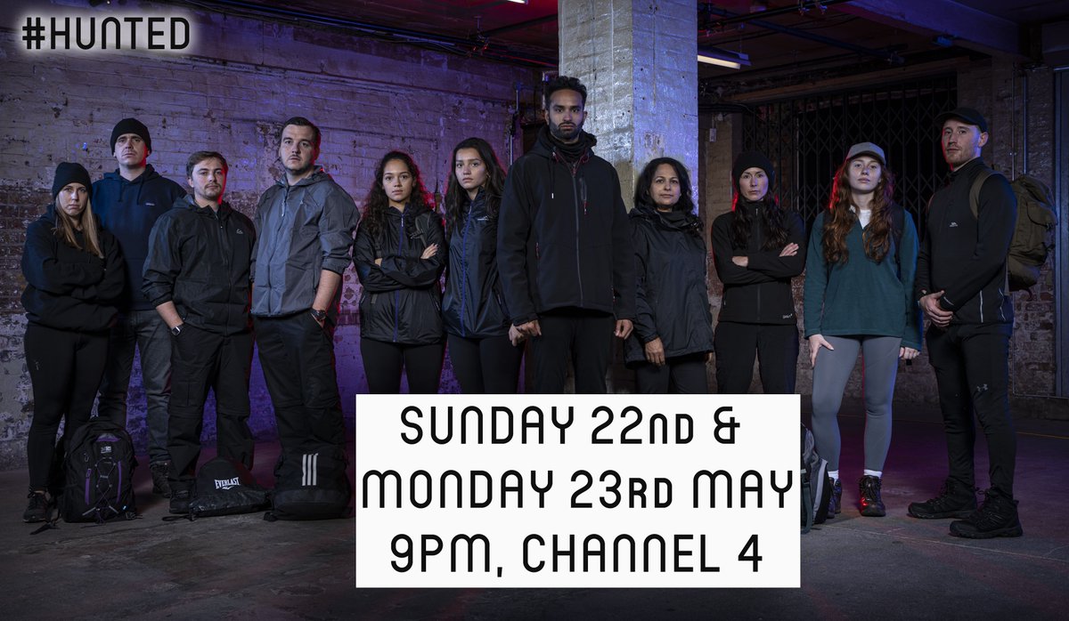 🚨The hunt is officially ON! BRAND NEW #Hunted starts with a double bill on Sunday 22nd & Monday 23rd May at 9pm on @Channel4 🚨
