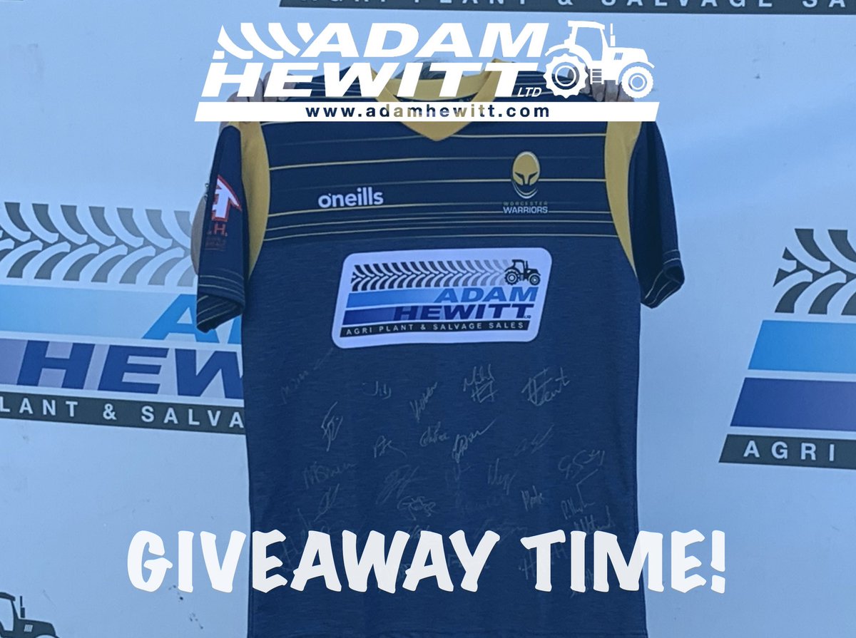 📢GIVEAWAY TIME📢

We have a Signed <a href="/WorcsWarriors/">Worcester Warriors</a> Shirt from our Maiden Season as Main Shirt Sponsor. 

To be in with a chance of winning, Simply:

Like ✅
Retweet ✅
And Follow us ✅

Winner will be announced on #PremRugbyCup Final Day, 17th May. 

Good Luck!

#AdamHewittLtd