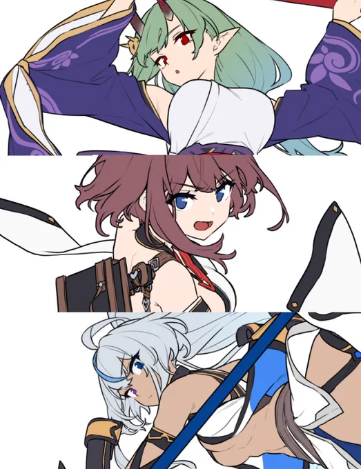 3人の冒険者らしいらくがきをしているなど
WIP 