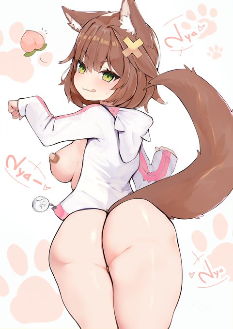 【Skebリクエスト】🐈描かせていただきました～✨お尻と太もも成分を強めにということでつつきたくなる感じに💕 