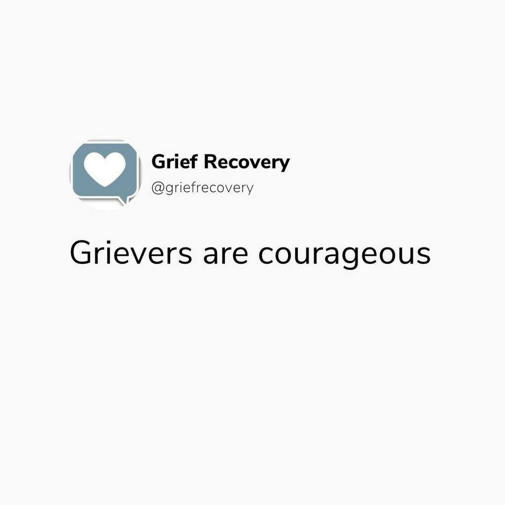 GriefRecovery's tweet photo. Grievers are the most courageous people in the world. They suit up and show up everyday no matter how much their heart aches.
Changing old habits on how to deal with grief takes a lot of courage too.
#grief #griefrecovery #griefrecoverymethod #griefhealing #traumahealing… https://t.co/aVe9UOv7IB