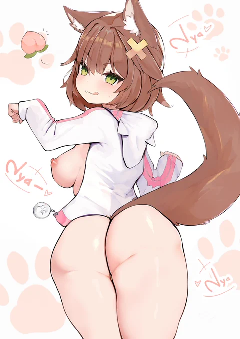 【Skebリクエスト】🐈描かせていただきました～✨お尻と太もも成分を強めにということでつつきたくなる感じに💕 