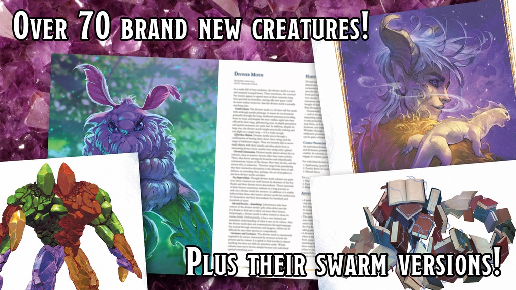 splinterverse's tweet photo. REVEAL 2 of 6! 𝙎𝙬𝙖𝙧𝙢𝙨 𝙤𝙛 𝙩𝙝𝙚 𝙈𝙪𝙡𝙩𝙞𝙫𝙚𝙧𝙨𝙚 contains over 70 brand new creatures along with associated swarms! Releases Monday, May 16 on DriveThruRPG!

Follow for more reveals each day until release!

#dnd5e #dnd #ttrpg #ttrpgfamily #rpg #dndmultiverse https://t.co/BFrVEqPsq8