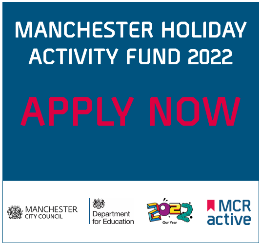 MCRActive's tweet photo. HOLIDAY ACTIVITY FUNDING 

Want to make a positive impact on the children and young people of Manchester?

Are you a club/organisation in the city and wanting to deliver free activity and food programmes during the summer holidays?🌞 

APPLY NOW https://t.co/JXoolrPG1q

#HAF2022 https://t.co/WfDcYUkjk4