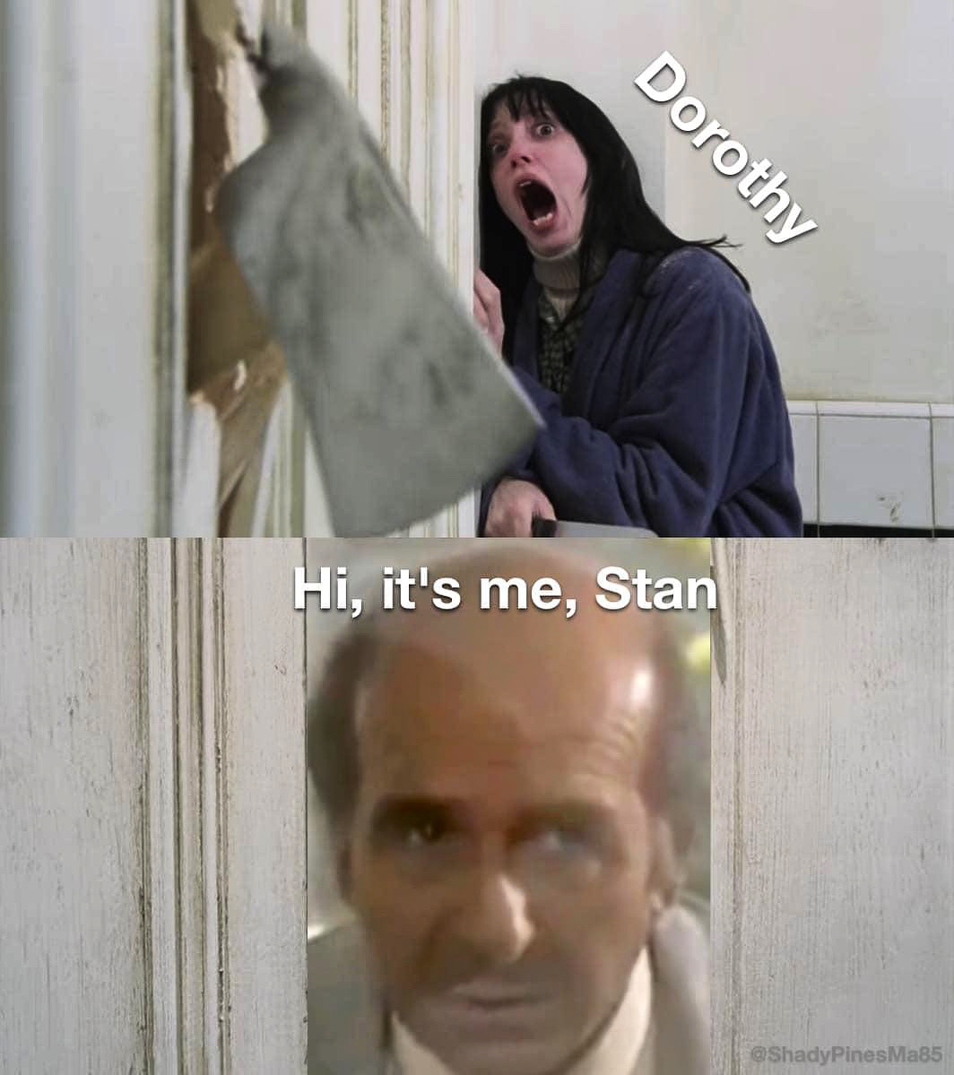 zbornee's tweet photo. Somebody sent this to me.  Very funny. I think, with the right hairpiece though , I could make a decent Nicholson #thegoldengirls #jacknicholson #theshining https://t.co/quVKo5oOyy