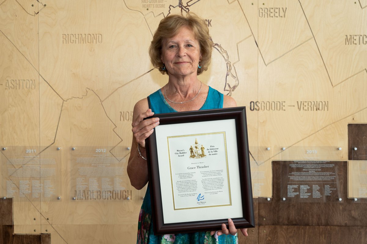 ottawacity's tweet photo. Today, May 11, Dave Kalil and Grace Thrasher were presented the Mayor’s City Builder Award to recognize their dedication to the community.
Congratulations!
To learn more about each of their contributions, visit: https://t.co/JFRolCcXsf https://t.co/Wc8tKCEyHP