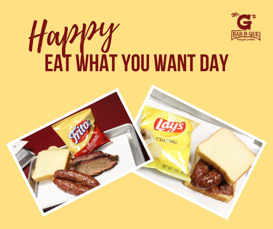 MrGs_BBQ's tweet photo. Celebrate & take a day to forget about everything & treat yourself to something you really want to eat today. If your wanting some great BBQ, we have it for you!
#greatbbq #lunch #bbq #corpuschristifood #eatcorpuschristi #seecc #eatcc #txbbq #stxbbq #bbqresturaunt https://t.co/ypJIo5D7eq