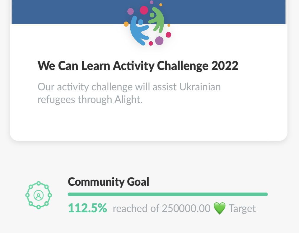 WCLearn's tweet photo. We’re excited to share that we’ve completed this year’s Activity Challenge with more than 280,000 activity hearts earned by our amazing participants, eclipsing our  250,000 goal! Thanks to our amazing participants for sweating it out with us this year, all for a good cause. https://t.co/bSfxQ9trpM