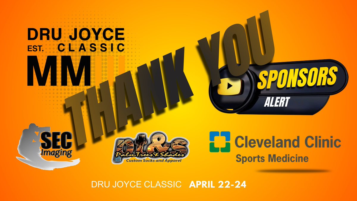 A special TY and S/O to our 2022 Tournament Sponsors! @ClevelandClinic @CLESports