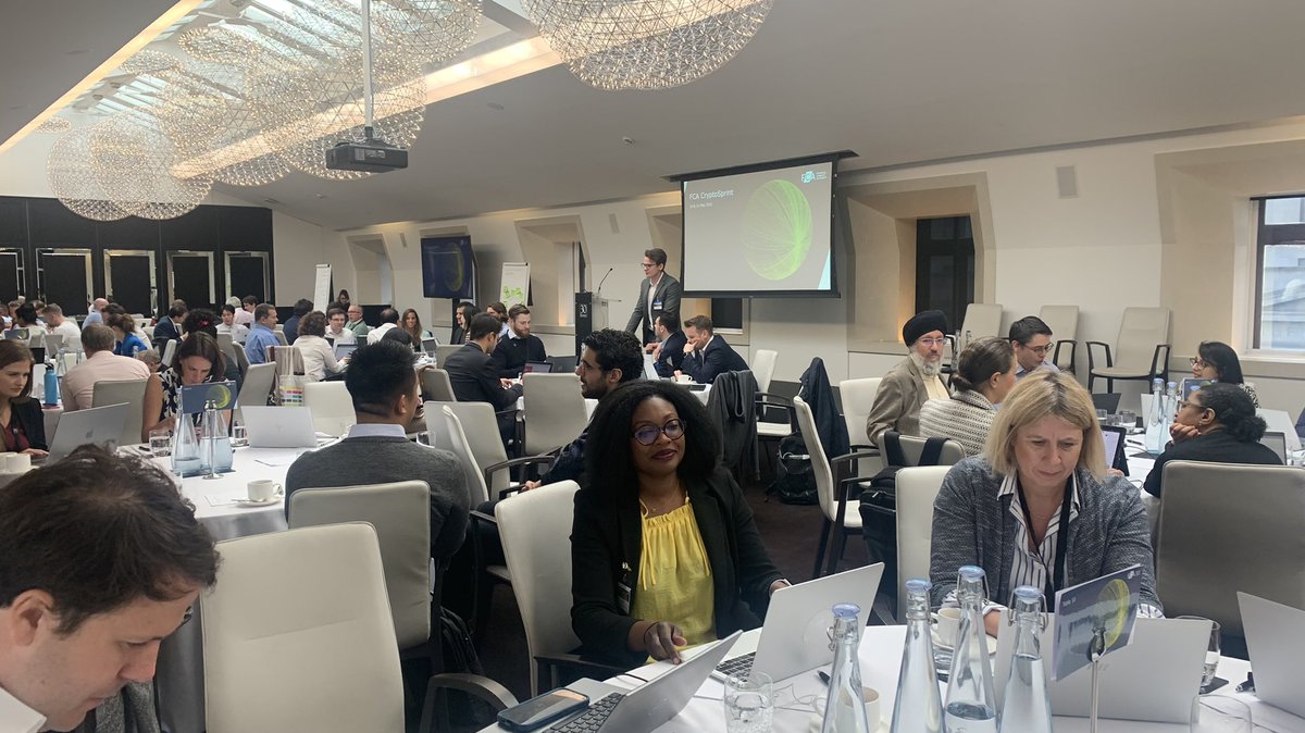 Iwaleso's tweet photo. Brilliant day 2 at the #FCACryptoSprint. First ever policy sprint bringing together regulators, industry, technologists and academia as the @TheFCA leads on a pragmatic approach to crypto regulation.
@UEL_News @SBL_UEL https://t.co/ngY6WSQIW1