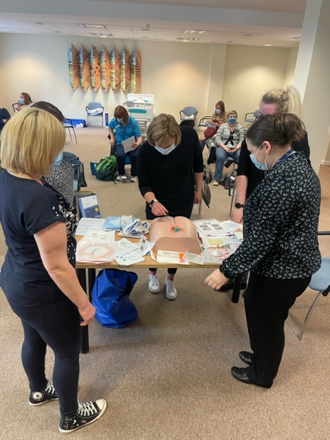 NHSLPDC's tweet photo. The Tissue Viability team delivered the first practical sessions of 2022 yesterday at UHW. The sessions covered prevention and management of pressure ulcers as well as wound assessment and management. Thank you to everyone who attended. #TEAMTVNNHSL #THINKSSKINS https://t.co/HC890bv62O