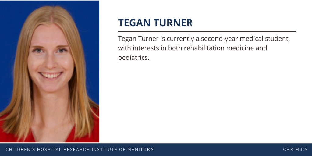 ENRRICH_Theme's tweet photo. Seeing as we just announced her study - Let's introduce #ENRRICHtrainee Tegan Turner!

Tegan is affiliated with @CHRIManitoba, @UM_RadyFHS  and @UManitoba. https://t.co/WaaU6DpWgq
