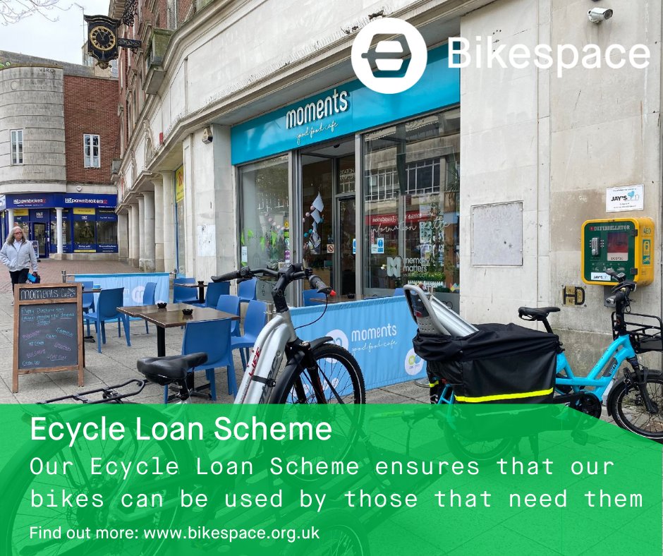 We're proud of continuing our work alongside Plymouth City Council and Moments Cafe to help provide Ecycles to those that can get good use out of them!

Find out more: bikespace.org.uk/ecycle-loan-sc…