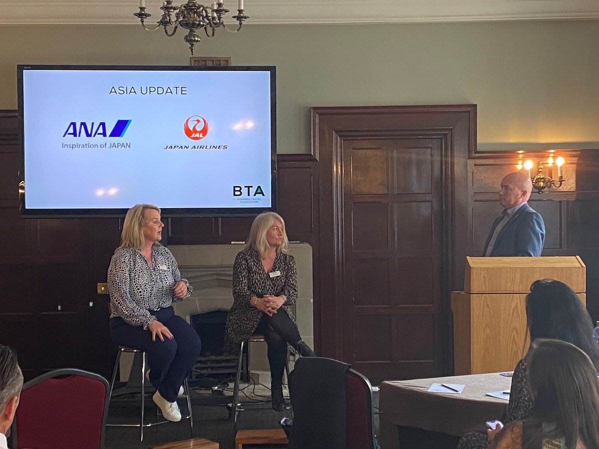 TheBTAorg's tweet photo. ANA and Japan Airlines are now giving an update on business to and within Asia.
#yourBTA #airconference #collaboration https://t.co/QbfADBlAZQ