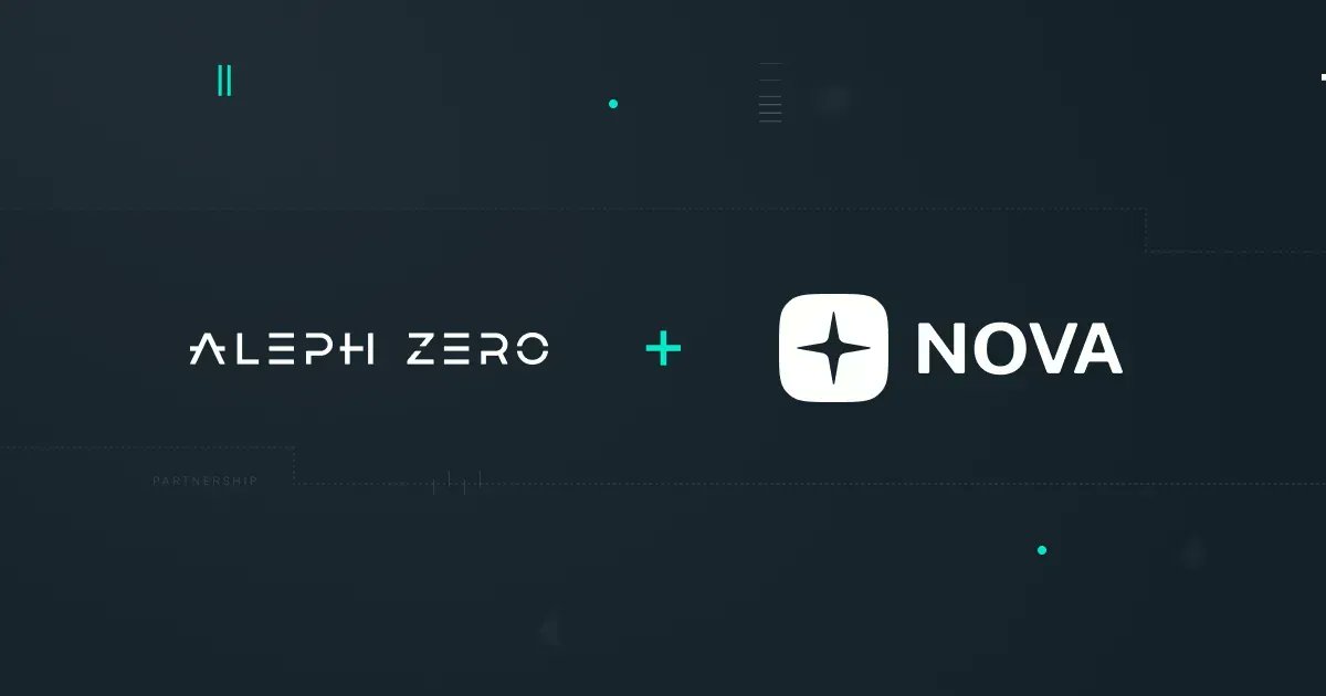 Aleph__Zero's tweet photo. Aleph Zero is proud to announce its collaboration with @NovaWalletApp to bring you the experience of sending and receiving $AZERO using mobile applications available for iOS and Android. 

Moreover, $AZERO staking is also coming to Nova soon. 

Learn more: https://t.co/GjeT6iNptM https://t.co/zlKuzePaZA