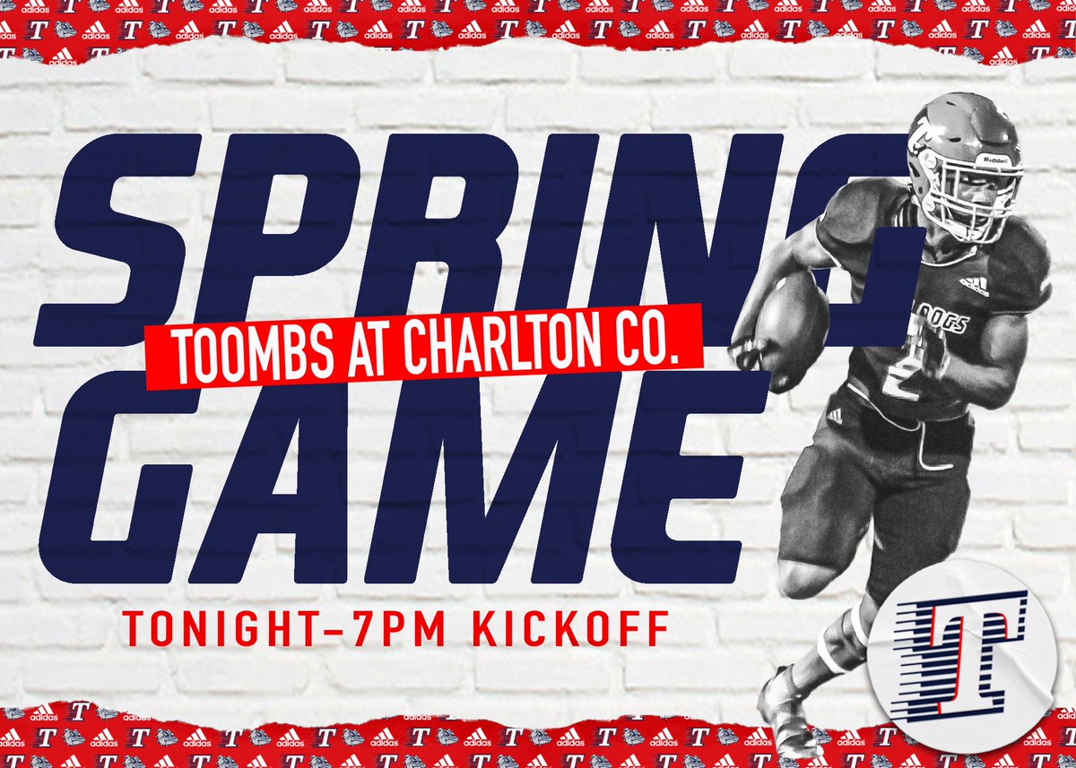 SPRING GAME TONIGHT!
📍3rd St, Folkston, GA
🏟 The Swamp
⏱ 7PM
💵 $5 admission 

See you there Bulldog faithful! Go Dogs! 🟥🐾🟦