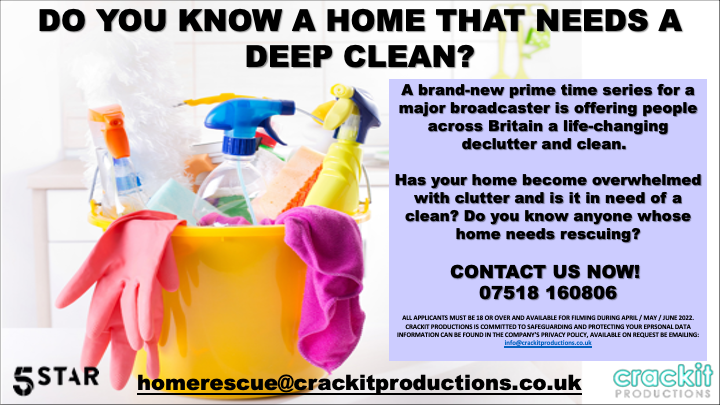 Still looking for cleaning firms / cleaners to work with us on my series and those who would like some help clearing / cleaning their home. Please RT TIA- DAWN x🙏📺🧹🙌🧽