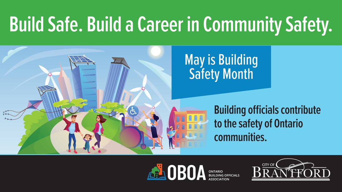 CityofBrantford's tweet image. Week three of #BuildingSafetyMonth encourages you to consider a career in the building industry. Build where you live and become a guardian of Ontario communities! 
#Brantford #buildingcodematters #buildingindustry #ontariobuildingcode #safebuildings #safehomes #sustainablehomes