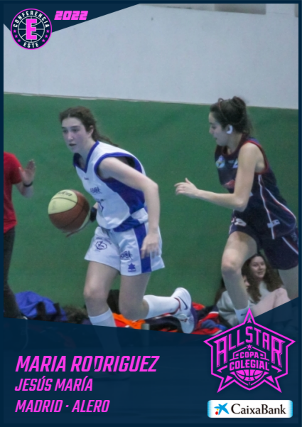<a href="/Basketsmp/">Baloncesto SMP</a> <a href="/basketsauces/">Deportes Los Sauces</a> <a href="/lsmaravillas/">Colegio La Salle Maravillas</a> 𝓐𝓵𝓵-𝓢𝓽𝓪𝓻 𝓜𝓪𝓭𝓻𝓲𝓭. 

Conferencia Este ⛹️‍♀️

María Rodríguez (<a href="/cdjesusmaria/">C.D. Jesús María</a>) 

#ElDesafíodeTodos