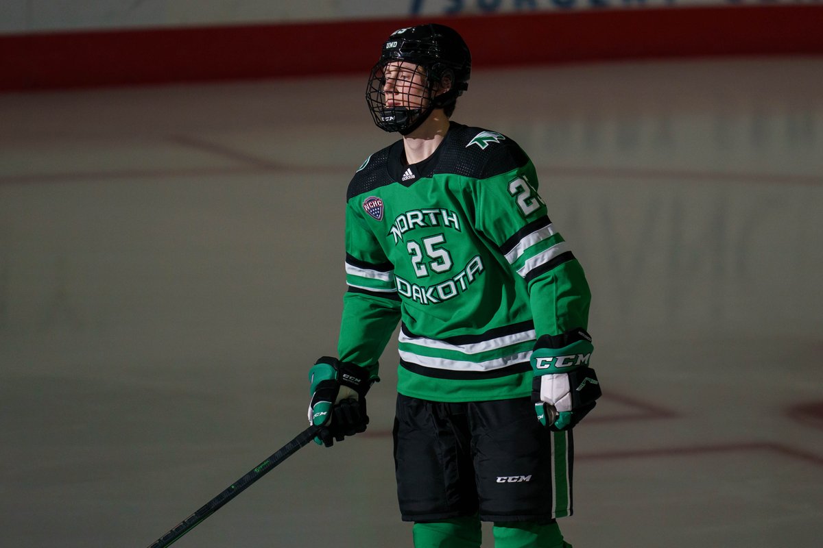 UNDmhockey's tweet photo. Tyler Kleven earned this year's Plus/Minus Award after finishing a team-best +17 on the season. Over his career, Klev is now a +28 at North Dakota. 

#UNDproud | #LGH https://t.co/XK5hu8JCXh