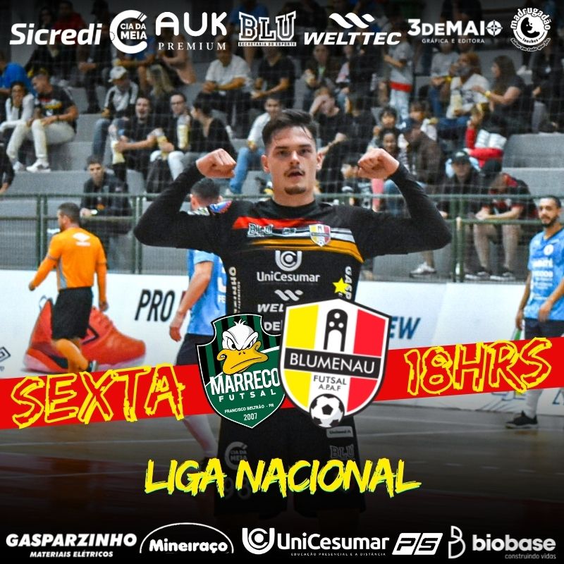 blumenaufutsal's tweet photo. EM BUSCA DA VITÓRIA 💪⚽️

Nesta sexta-feira, dia 13, às 18h, tem Blumenau Futsal pela LNF 2022. Viajamos ainda nesta quarta-feira com destino a Francisco Beltrão para enfrentar o Marreco Futsal.

O jogo terá transmissão pela LNF TV. VEM!

#Blumenau #Futsal #SantaCatarina https://t.co/GdAGJT6ceB