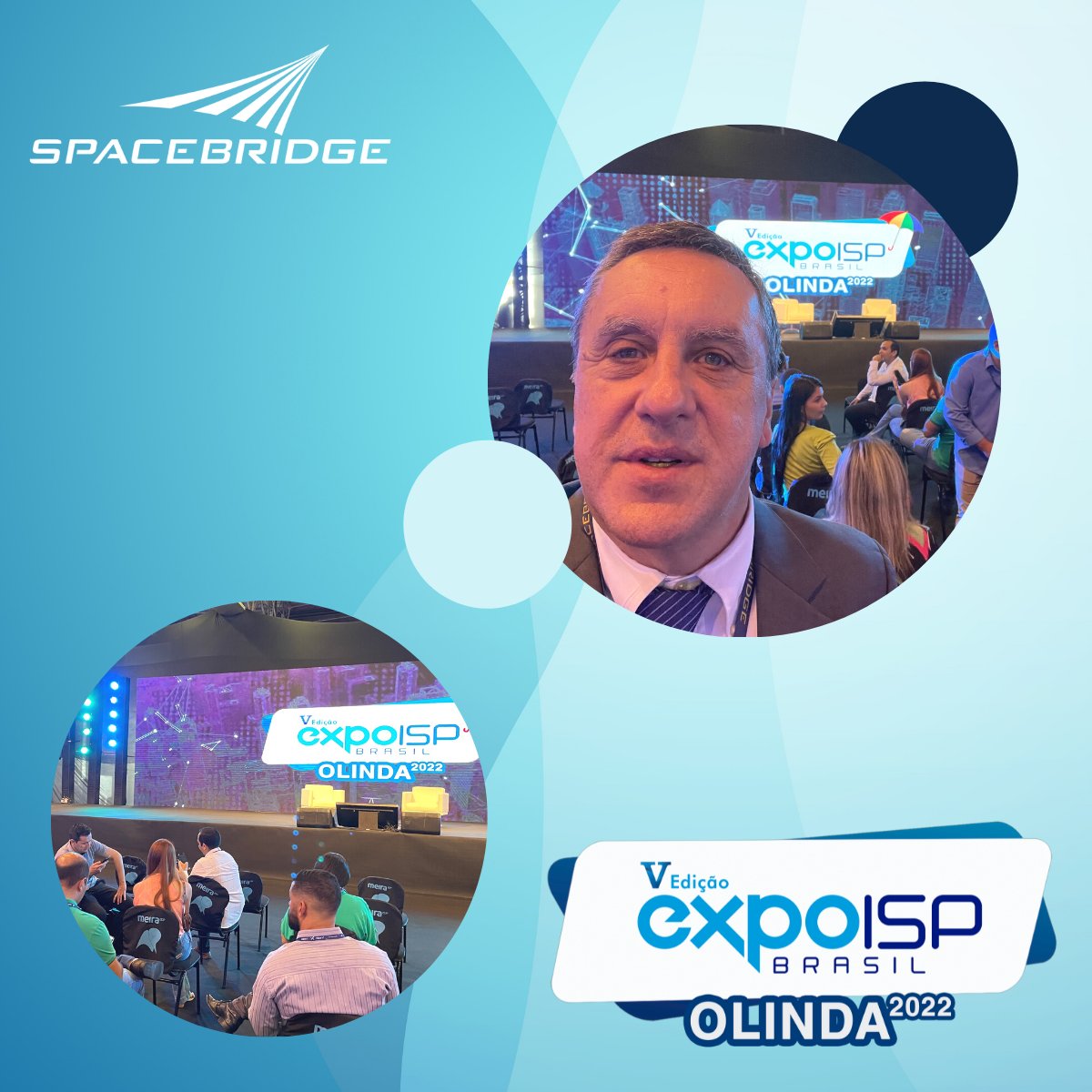 SpaceBridgeCA's tweet photo. SpaceBridge is at #ExpoISPBrasil
📡Discover how we connect everyone, everywhere.
👉Schedule a meeting: events@spacebridge.com
#expoISP #brazil #ISP #telecommunications #satellite #internetproviders https://t.co/54k3wXzUdc