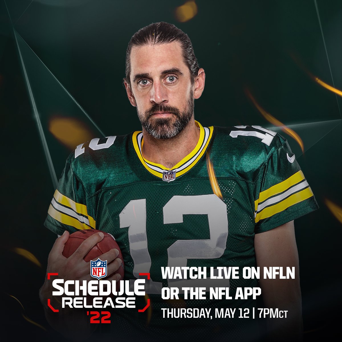 packers's tweet photo. TONIGHT! 🍿

📺 2022 NFL Schedule Release | 7 p.m. CT | @nflnetwork

#GoPackGo https://t.co/EyZqYCUIb7