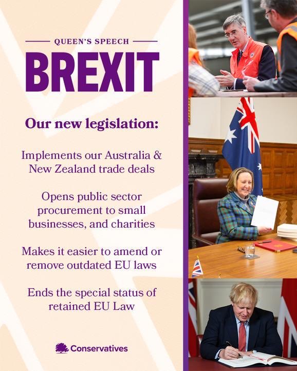 Brexit freedom means we can make our own trade policy. We are delivering free trade agreements with Australia and New Zealand as set out in #QueensSpeech #gettingonwiththejob @BorisJohnson