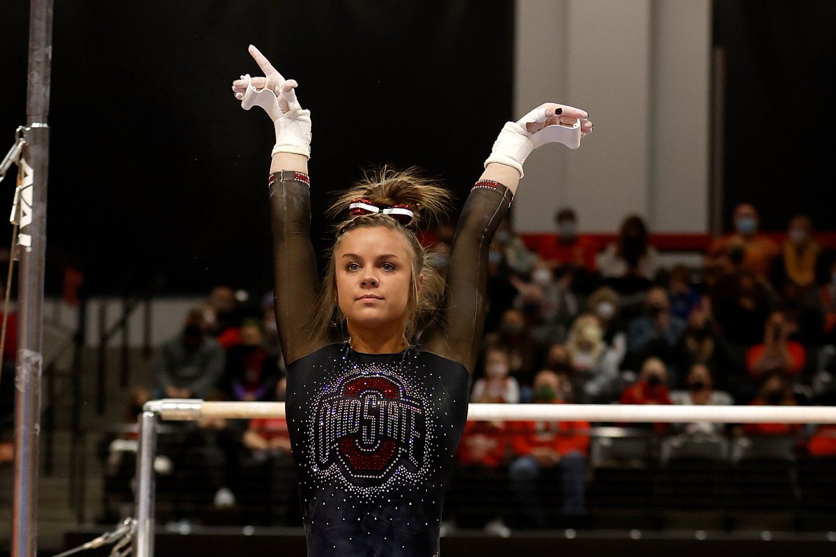 OhioStateWGYM's tweet photo. 🚨 NOT DONE YET‼️

ICYMI - Claire Gagliardi, Sydney Jennings and Colby Miller are returning for a fifth-year! 👏👏

#GoBucks https://t.co/DbbmCOojGY