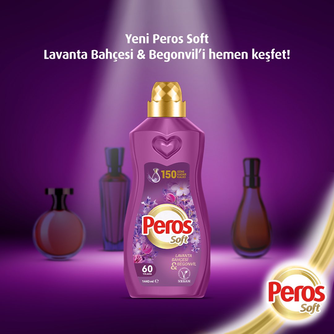 perostemizlik's tweet photo. Yeni Peros Soft’un 150 güne kadar kalıcı kokusu ile Lavanta Bahçesi &amp; Begonvil kokuları her zaman sizinle. Siz hala denemediniz mi? 

#Peros #PerosSoft #PerosTemizlik https://t.co/YyN7UStXLe