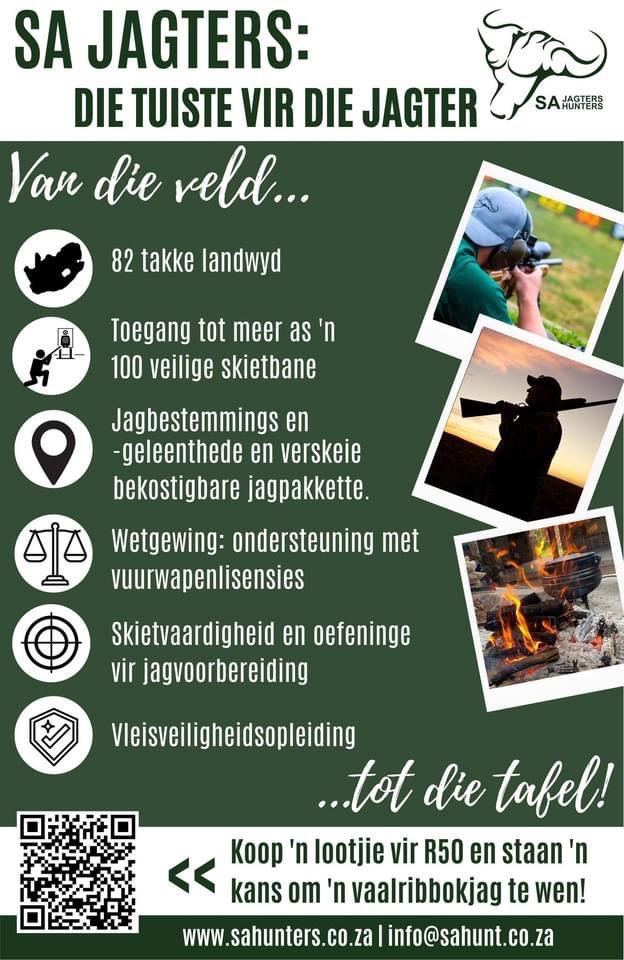 SAJagters's tweet photo. Ever considered becoming a member, but not sure about the benefits? Check it out here: https://t.co/awBEAnhm8W
#SAHunters #SAJagters https://t.co/RvWeV42ShL