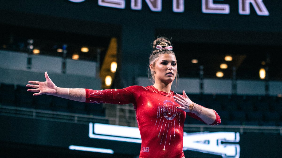 OhioStateWGYM's tweet photo. 🚨 NOT DONE YET‼️

ICYMI - Claire Gagliardi, Sydney Jennings and Colby Miller are returning for a fifth-year! 👏👏

#GoBucks https://t.co/DbbmCOojGY