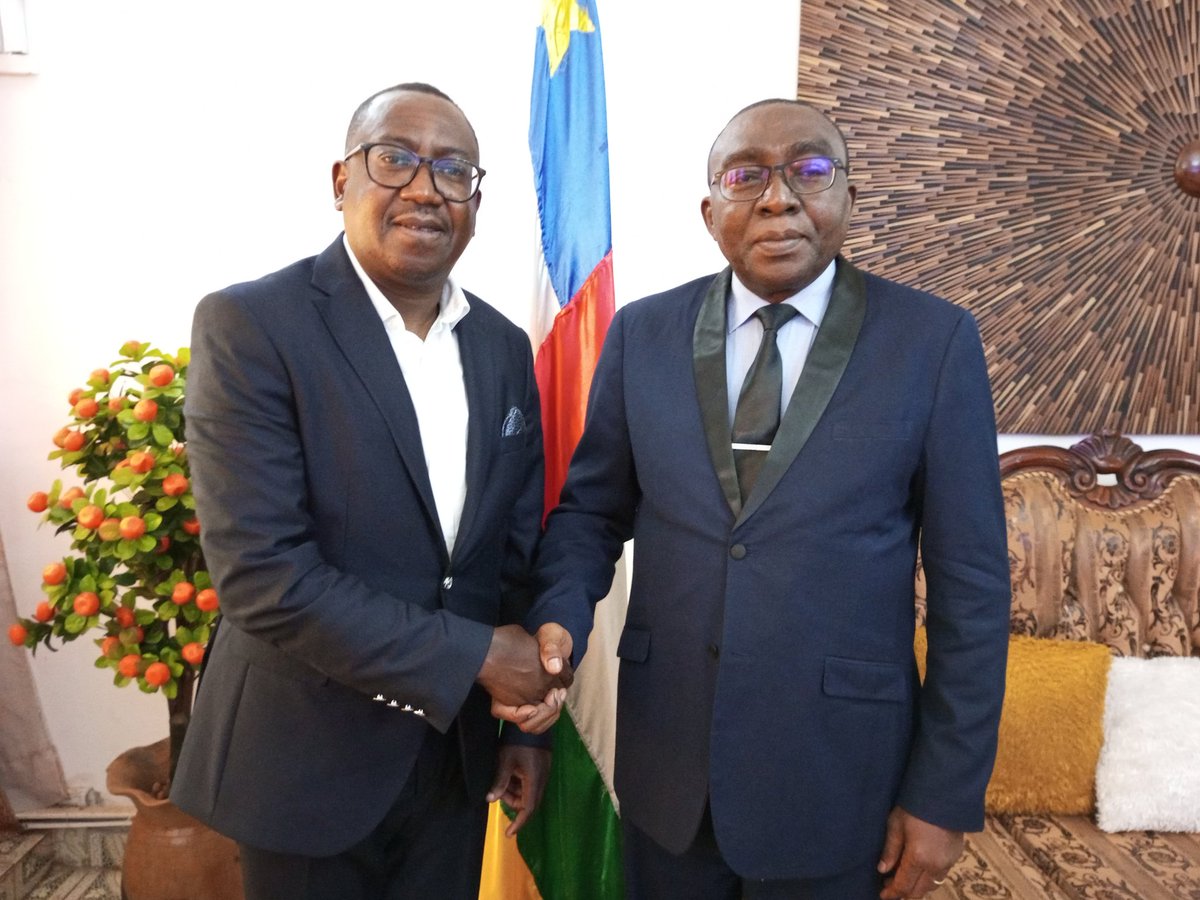 MaximeBalalou's tweet photo. Soutenir et profiter de l'expertise des compatriotes de la diaspora, tel est le sens de l'audience accordée au Dr. Nicaise Ndonide, Directeur Général de Vet-Center spécialisée dans la vente de poussins, produits vétérinaires, aliments de bétail et volaille. https://t.co/Flyabfq3Q9