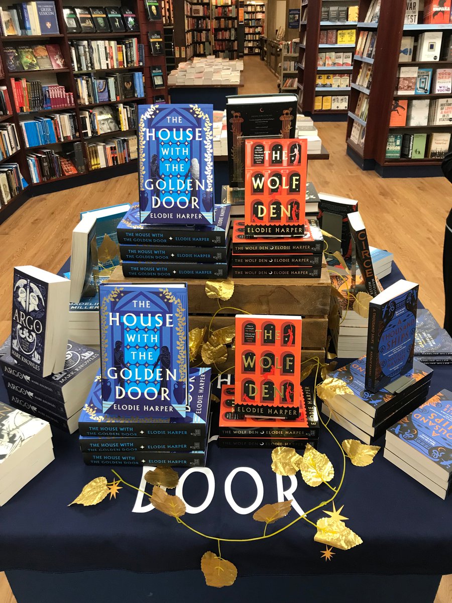 Elodie_Harper's tweet photo. On a book signing spree with @jennysaint in Cambridge. Love @heffersbookshop displays! 
💙💚💙💚 https://t.co/reKLv1b5KQ