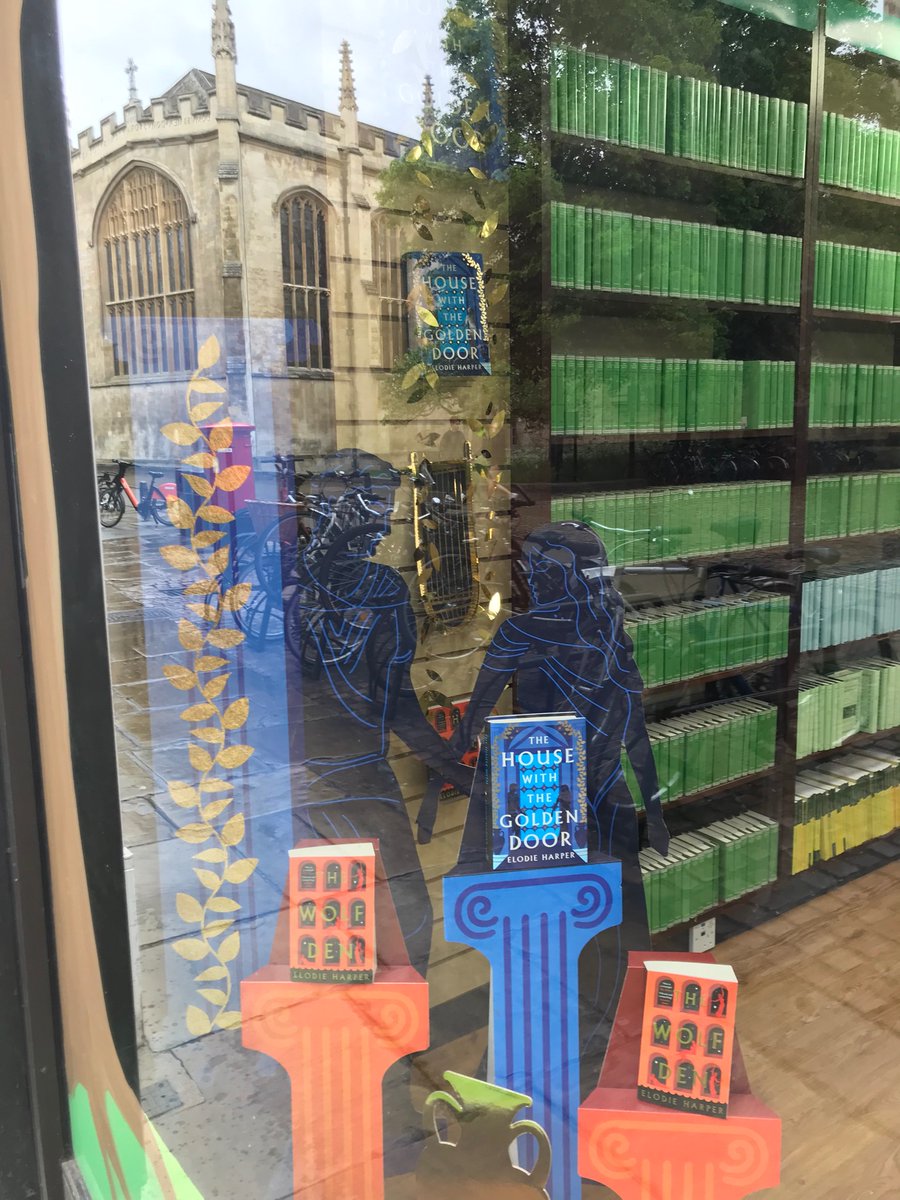 Elodie_Harper's tweet photo. On a book signing spree with @jennysaint in Cambridge. Love @heffersbookshop displays! 
💙💚💙💚 https://t.co/reKLv1b5KQ