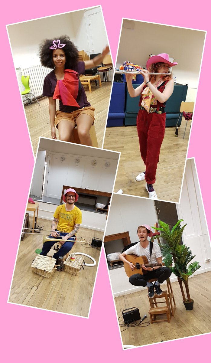 This afternoon's outfits! Rocking the flamingo vibe <a href="/LondonRhymesUK/">London Rhymes</a> @Zoe_Waterman